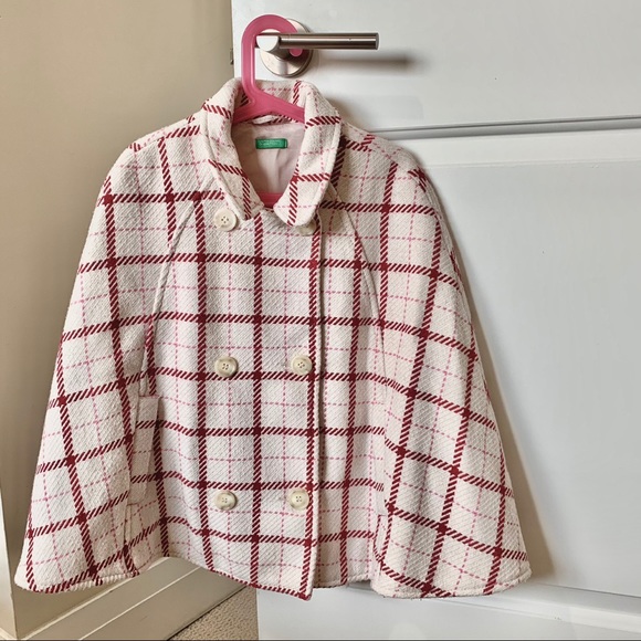 Preloved United Colours of Benetton cape coat, woman's XS - Picture 2 of 8
